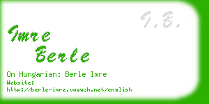 imre berle business card